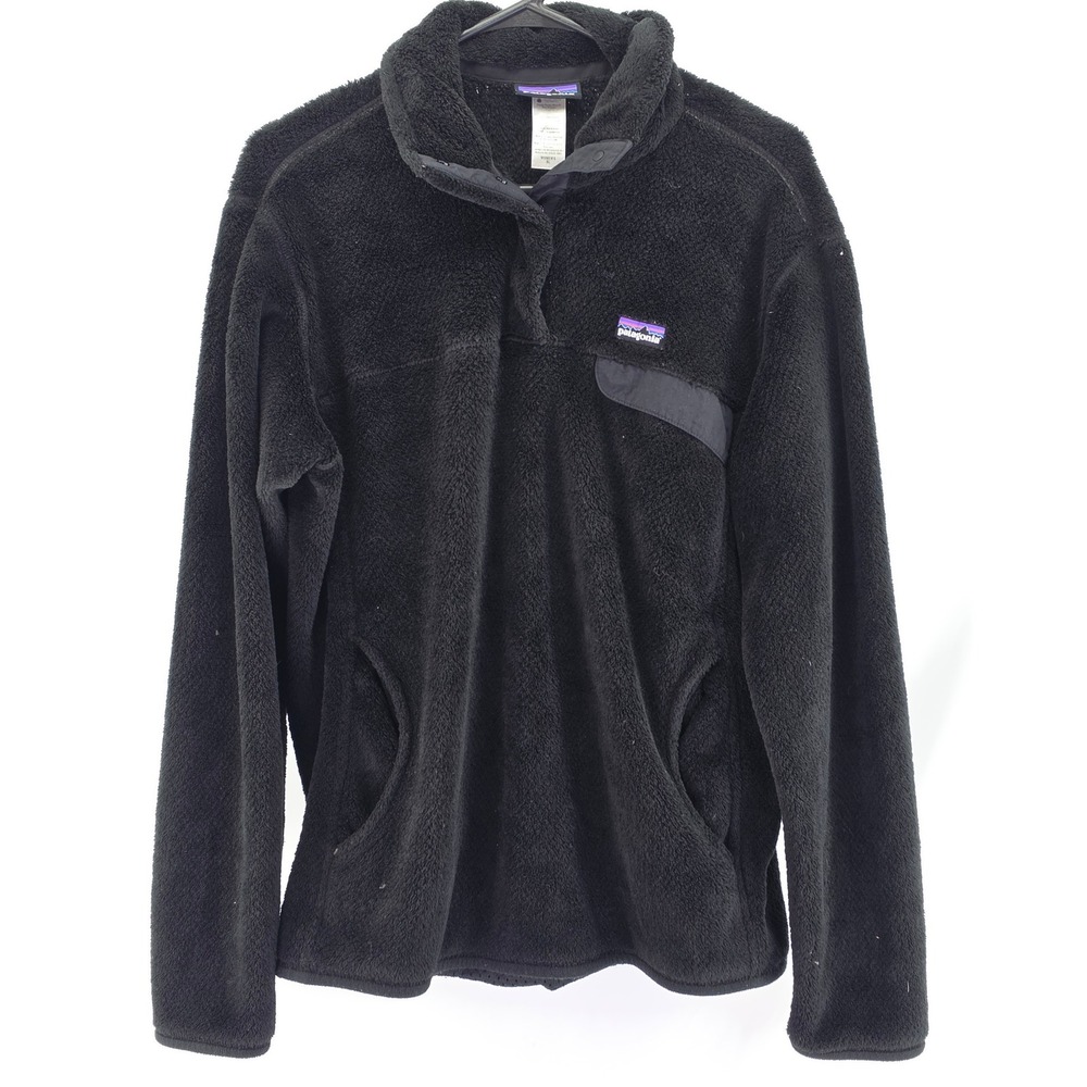 Patagonia Re-Tool Snap-T Fleece Pullover Womens XL Black 25442FA13 Polartec Warm